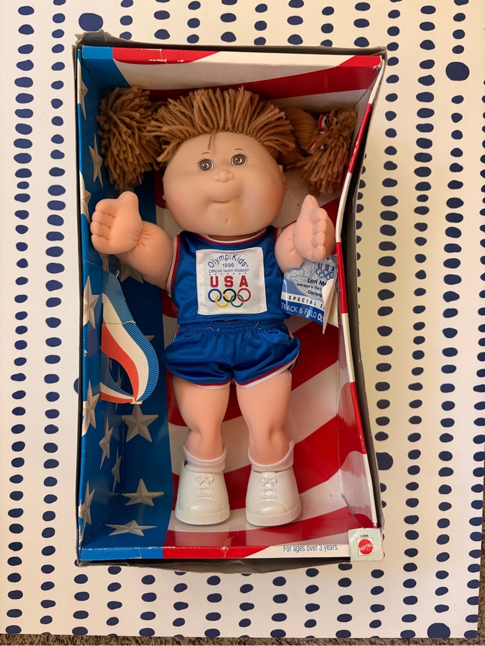 Cabbage Patch Kids Olympic Girl Doll in Blue Outfit